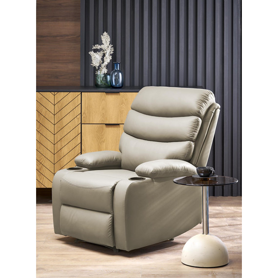 PERUS relax fotel pohártartóval, szín: bézs