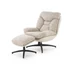 Kép 2/4 - KRONOS fotel puffal, hinta funkcióval, szín: bézs/többszínű