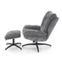 Kép 3/4 - PESTO fotel puffal, hinta funkcióval, szín: szürke