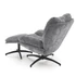 Kép 4/4 - PESTO fotel puffal, hinta funkcióval, szín: szürke